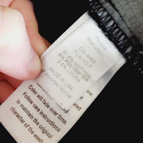 🇺🇸 FRAME DENIM Black Distressed Skinny Jeans - Picture 7 of 11